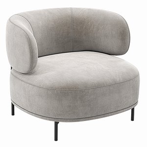3D model Akiko Lounge Chair Gallotti Radice Buratti