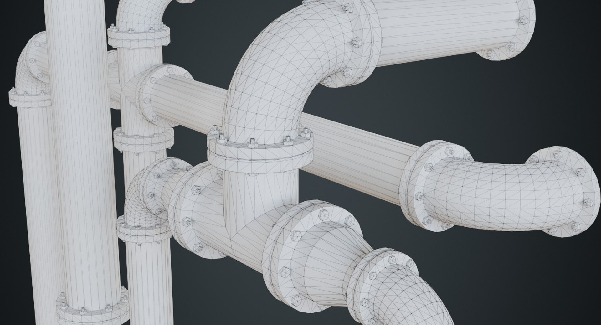 Industrial Pipes 2d 3D Model - TurboSquid 1385579