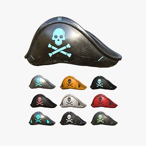 3D 10 SciFi Pirate Hats Collection - Character Design