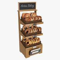 Wooden loaf bread stand 03