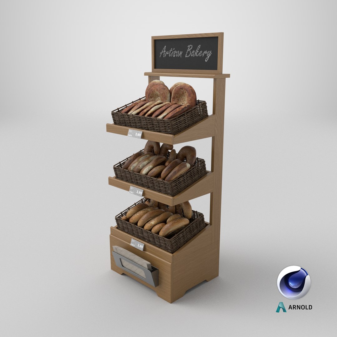 Wooden Loaf Bread Stand 03 3D - TurboSquid 2500177