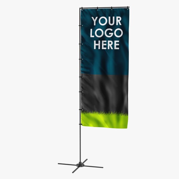 banner stand 5 generic 3d 3ds
