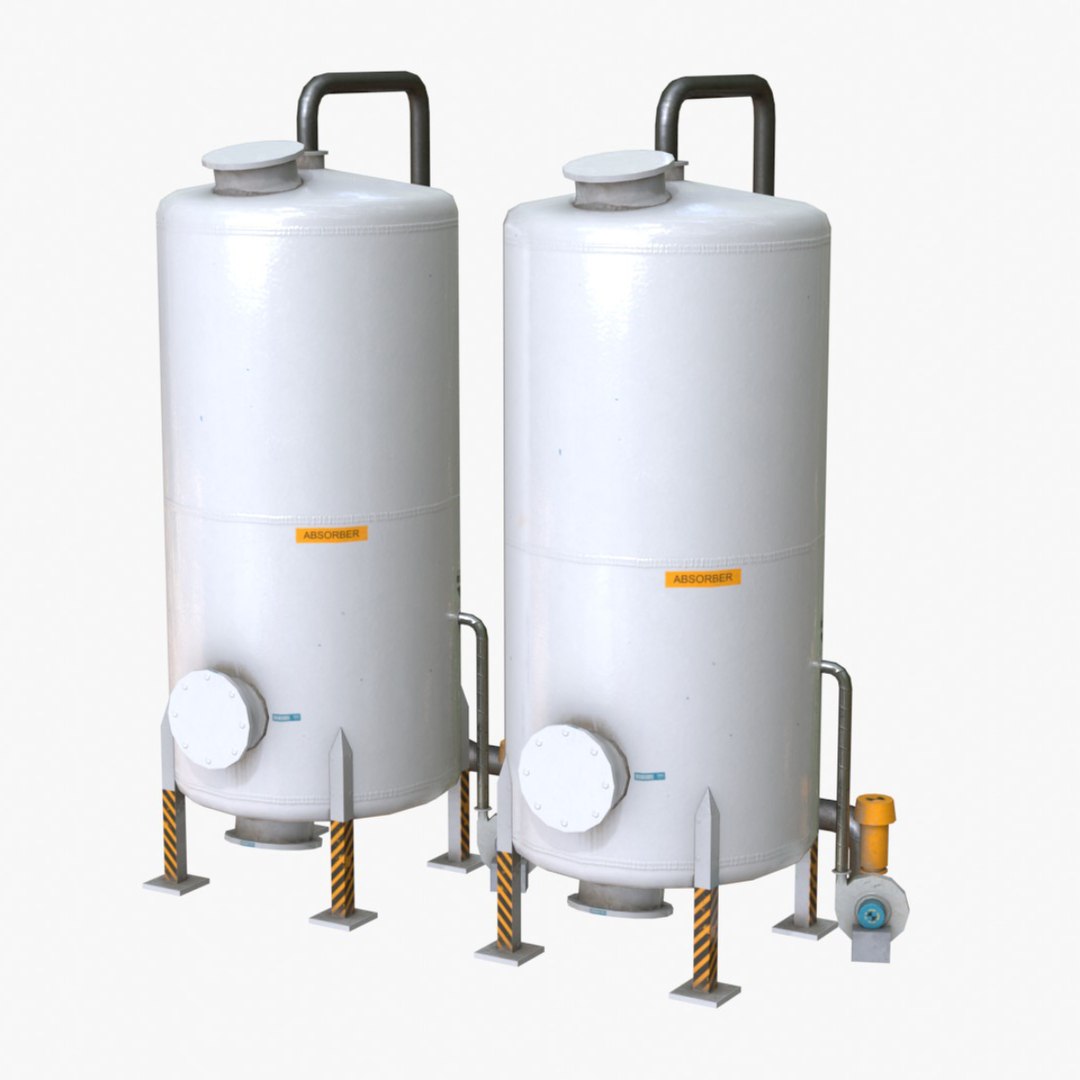 3D Industrial Absorbent Tank Model - TurboSquid 1651141