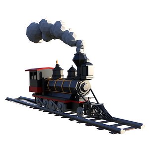 train blender track 3D model