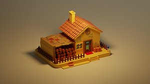 3D Stardew like house model blender 3D model