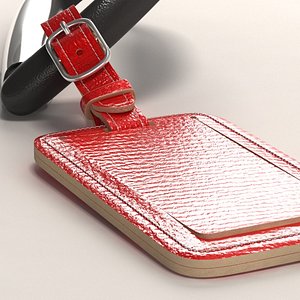 3d model luggage label