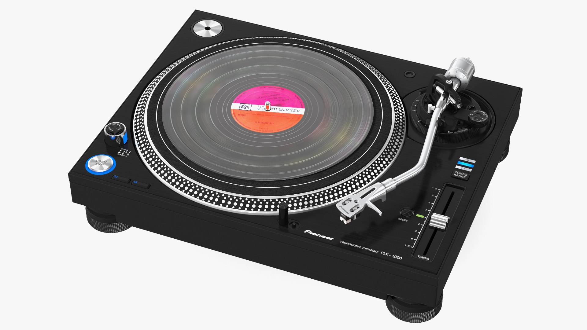 3D DJ Turntable Pioneer PLX 1000 With Vinyl - TurboSquid 1902390