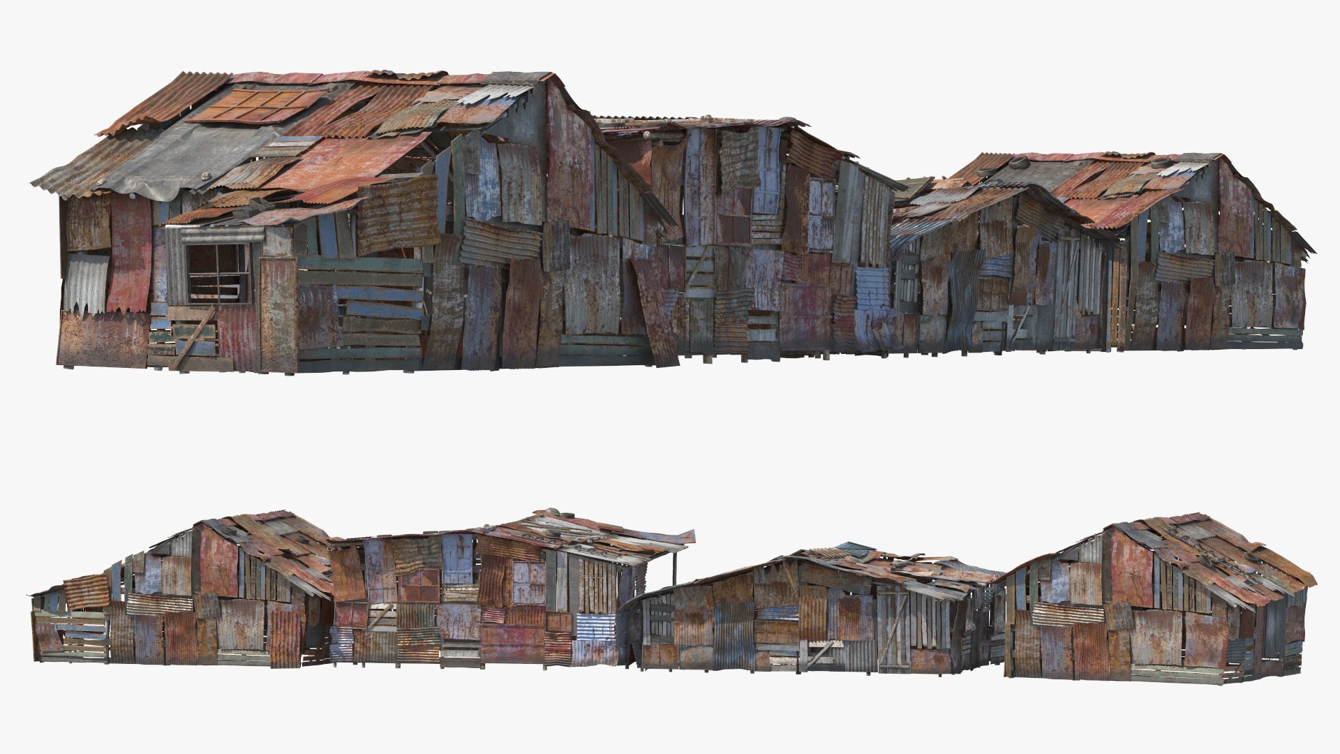 3D Slum Dwelling Group Model - TurboSquid 2330142