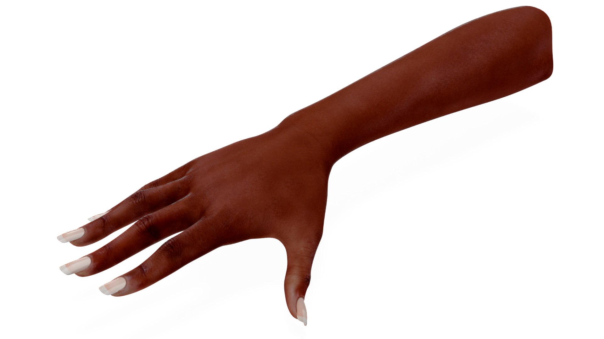 African Woman Hand Rigged 3D model preview