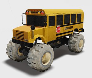 school bus monster 3D model