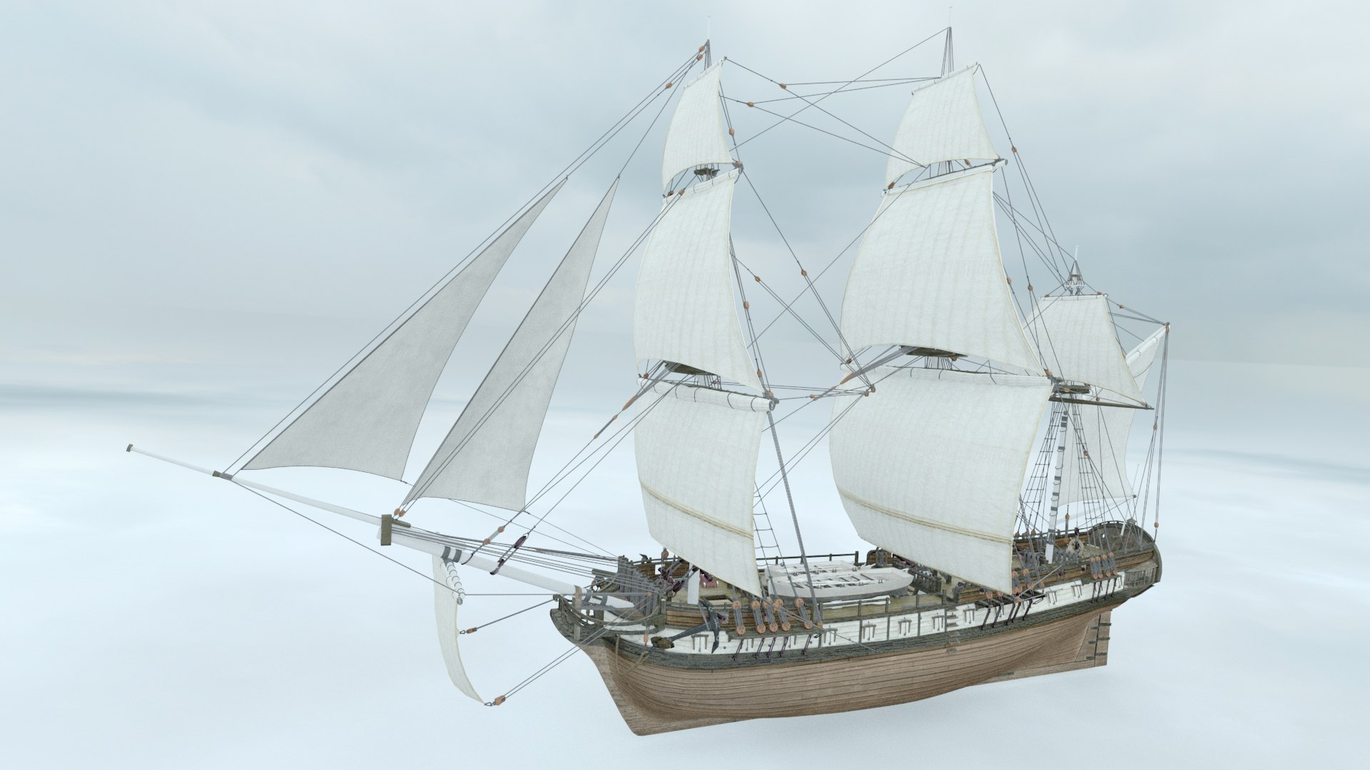 3D HMS Undaunted 1807 - TurboSquid 2050971