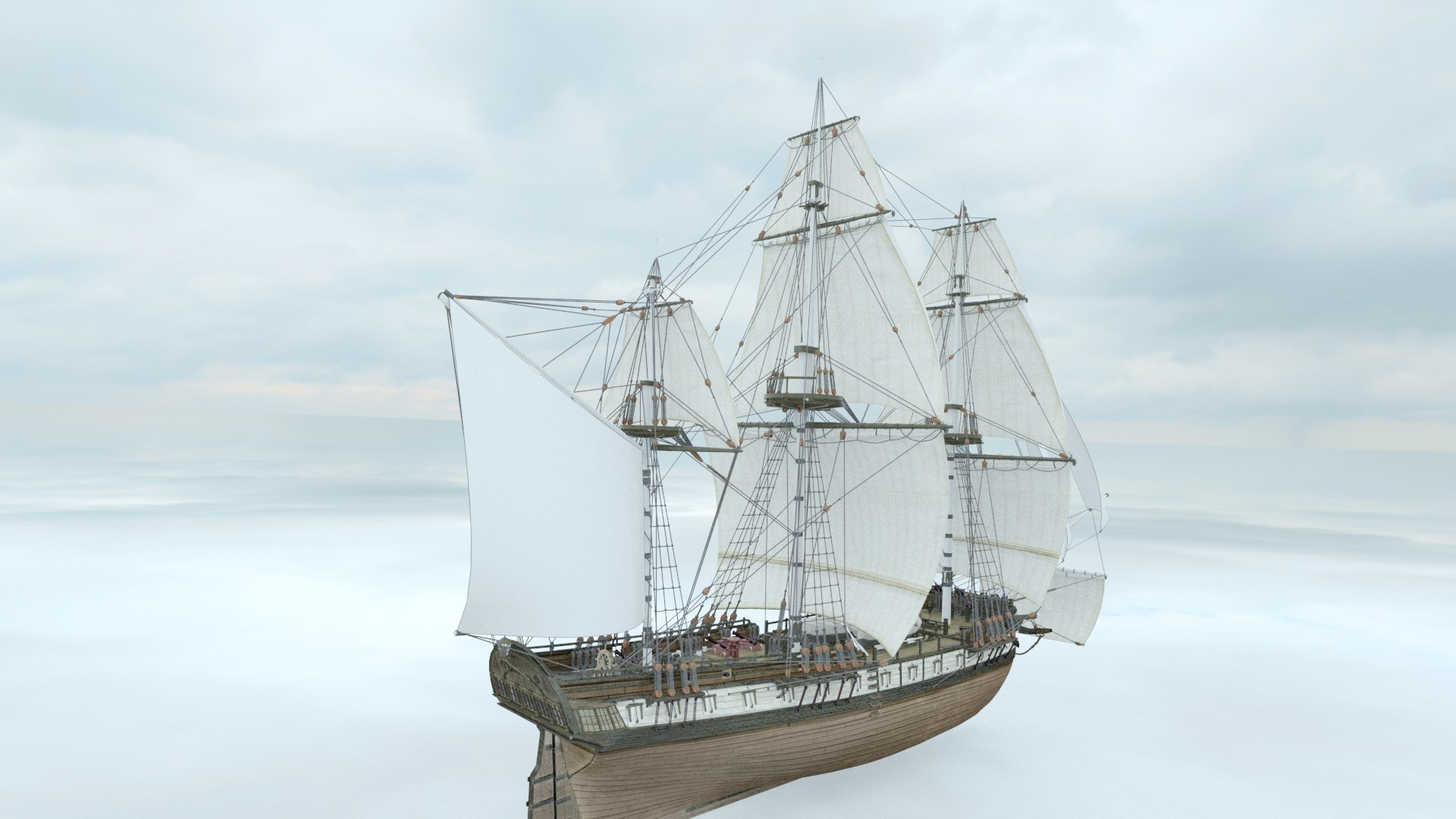 3D HMS Undaunted 1807 - TurboSquid 2050971