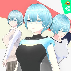 Blue Hair Nerd PACK