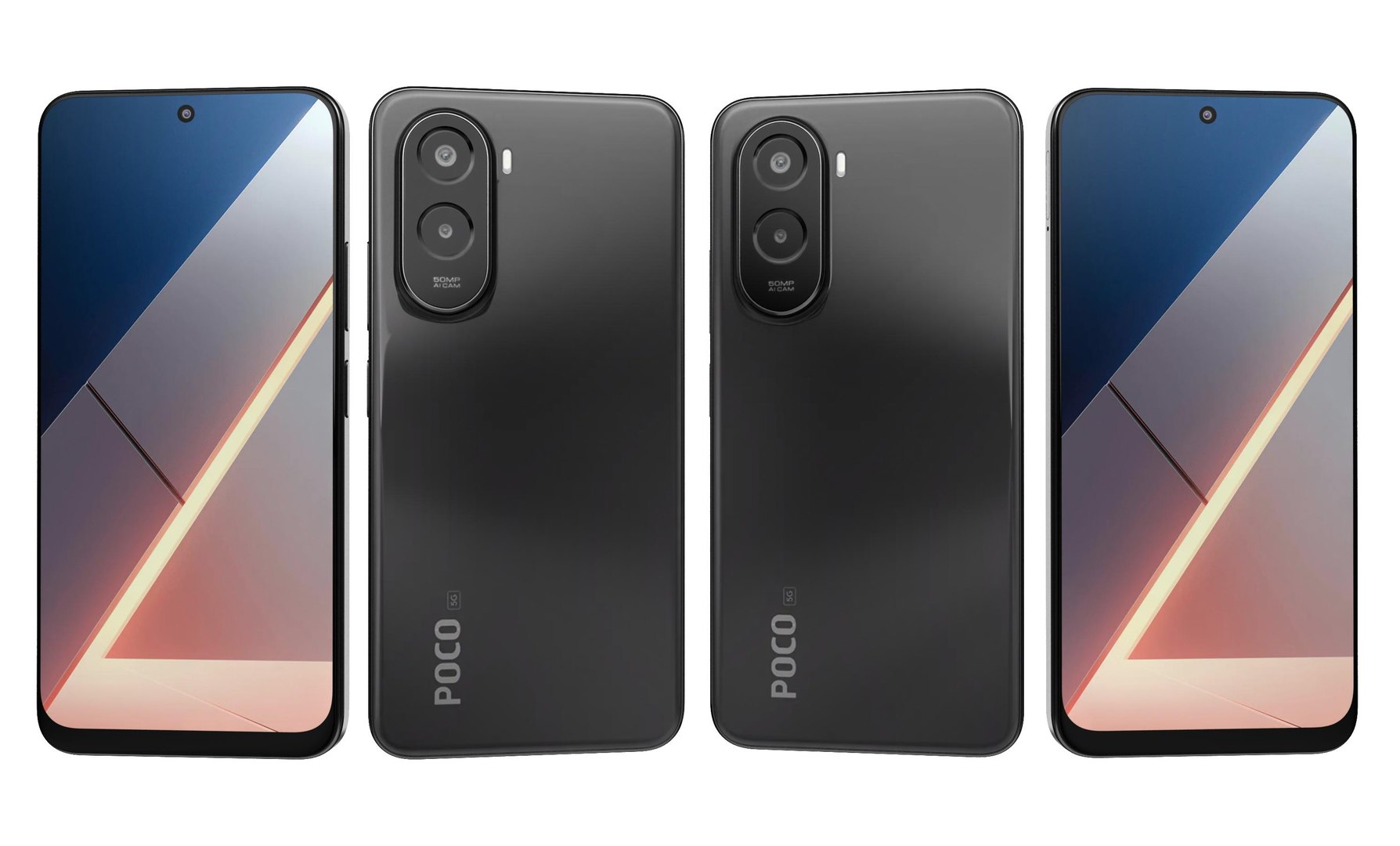 Xiaomi Poco M7 4G Black And Realme P4 Forge Red Model - TurboSquid 2455737