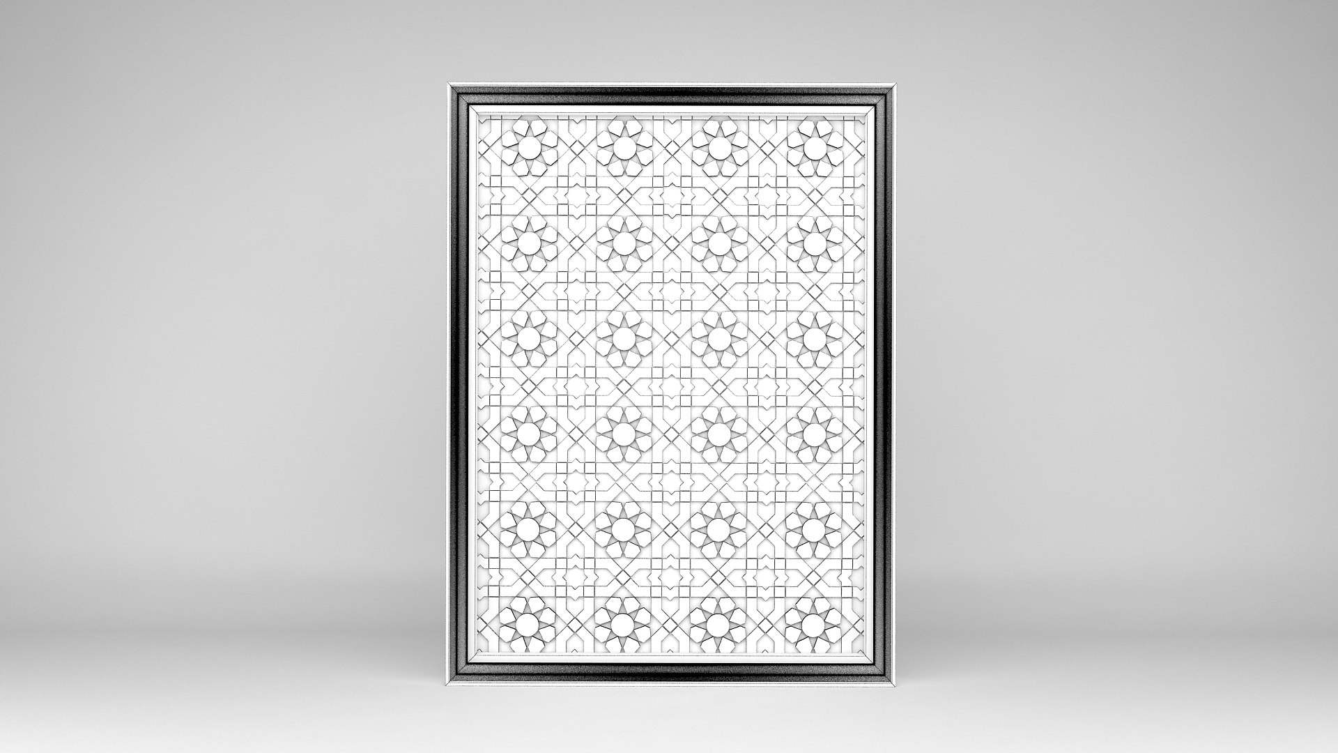 3D Islamic Geometric Decorative Frame V1 - TurboSquid 1787313
