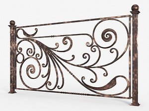 forged fence 3d model