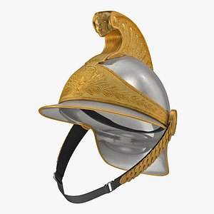 1872 French Cuirassier Heavy Cavalry Officer Helmet 3D Model