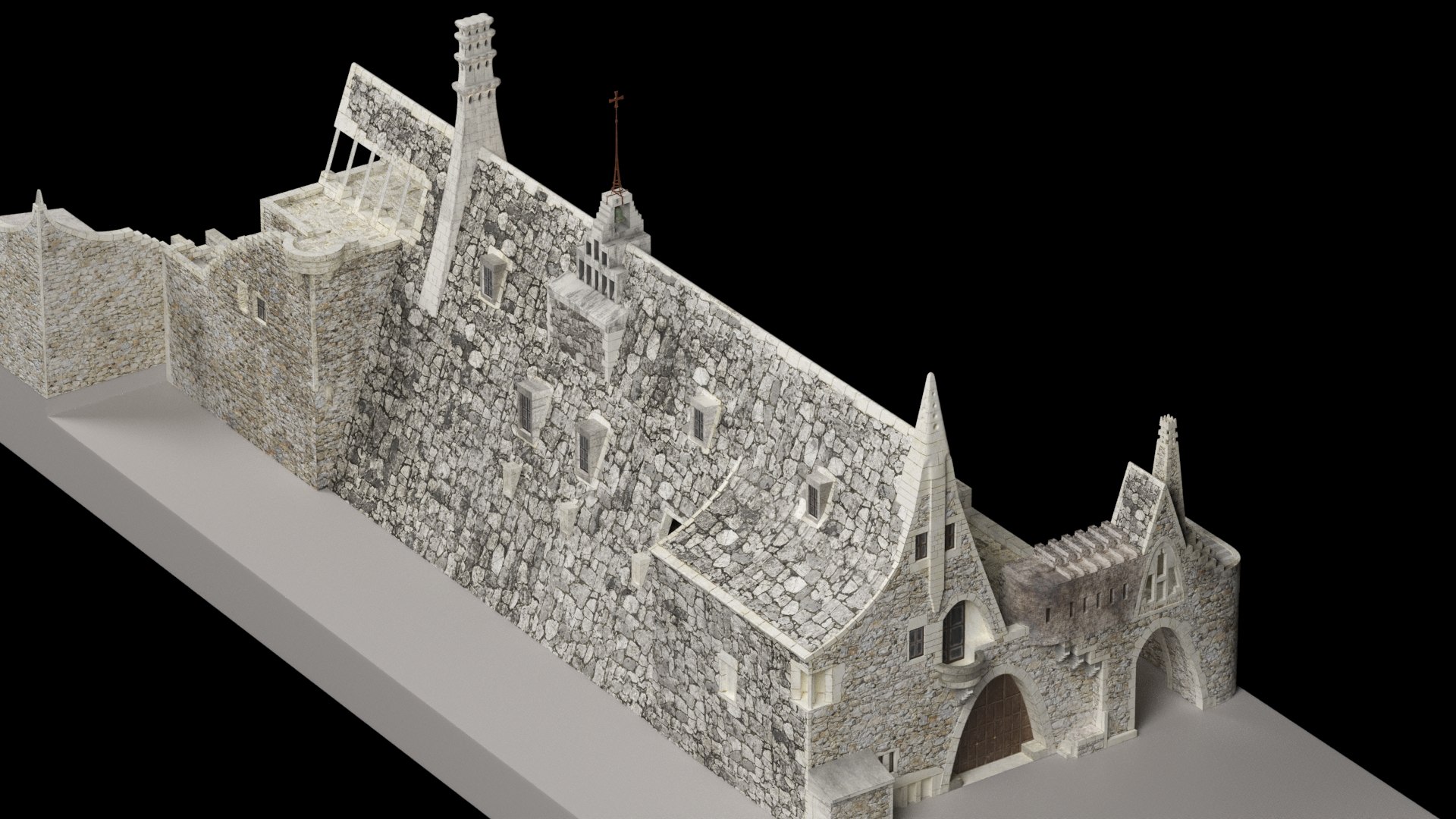 3D Bodegas Guell - Gaudi Model - TurboSquid 2351379