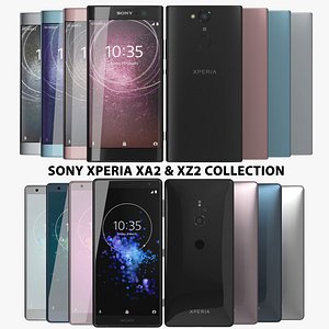 realistic sony xperia xa2 3D model
