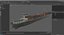 Low Draft Shipping Vessel Fully Loaded Green Rigged for Maya 3D model