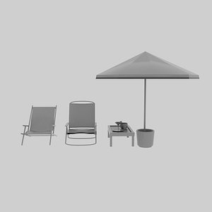 BEACH ELEMENTS SET model