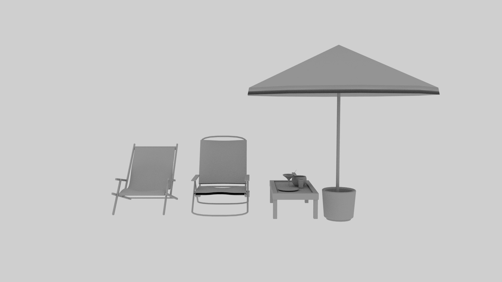 BEACH ELEMENTS SET model - TurboSquid 1932808