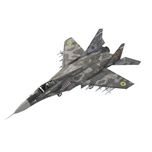 3D model MIG-29 Fulcrum jet fighter lowpoly