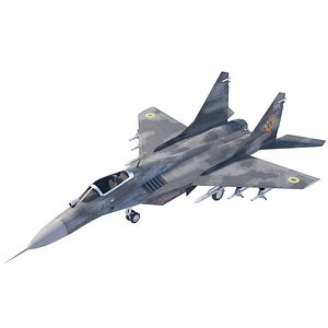 3D model MIG-29 Fulcrum jet fighter lowpoly