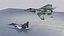 Avión de combate MIG-29 Fulcrum lowpoly