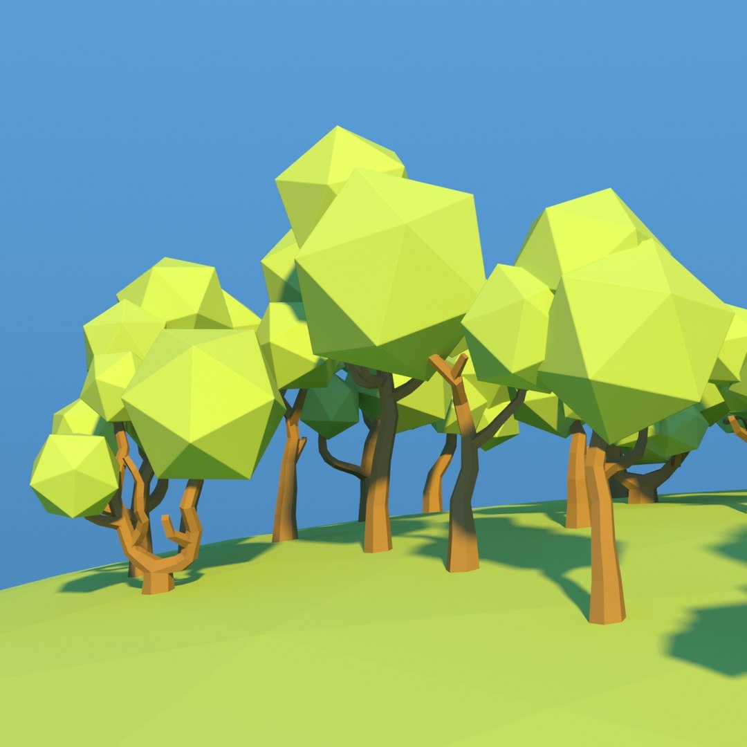 3d model pack trees style