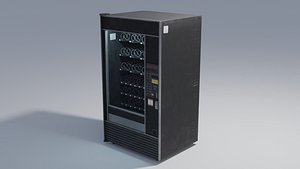 3D 80s Retro Vending Machine with 8K 4K and 2K Textures Low-poly 3D model