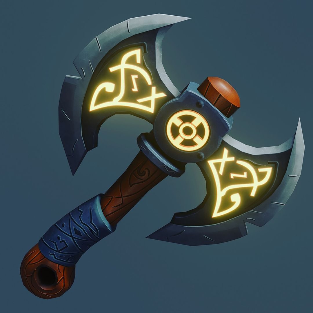 Stylized Fantasy Mini Axe Model - TurboSquid 2285262
