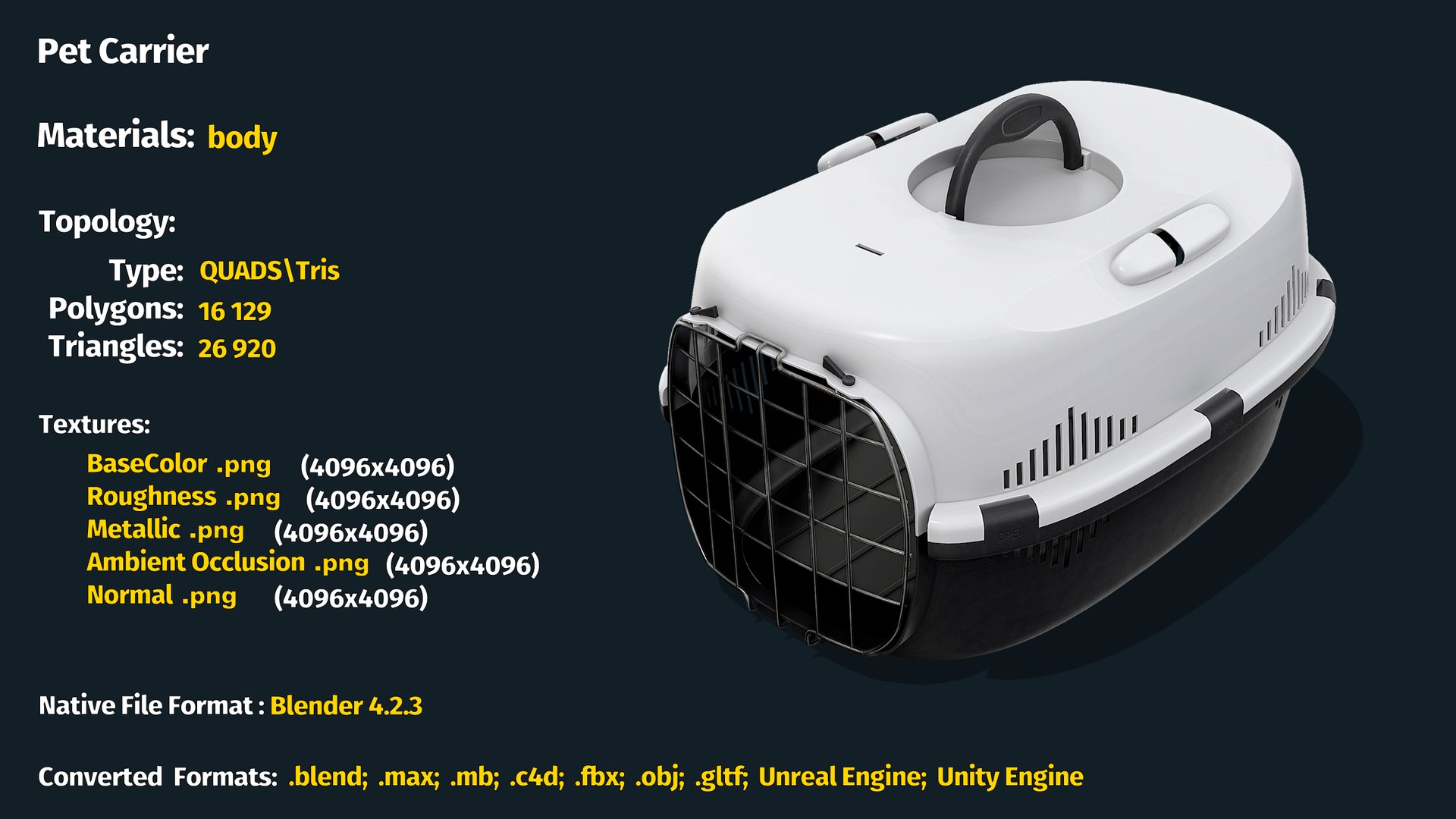 3D Pet Carrier model https://p.turbosquid.com/ts-thumb/ys/rYw1un/4i/info/jpg/1735045911/1920x1080/fit_q87/fa090a1f5f84f29b7c601acfae60edcb6ba408b8/info.jpg