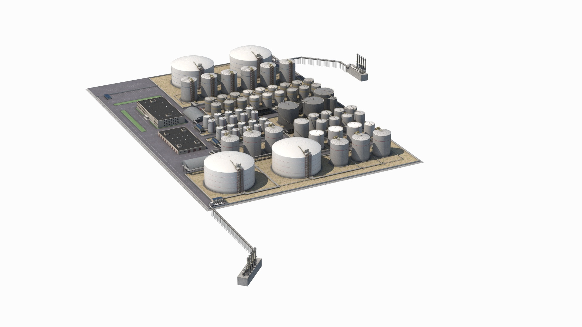 3D Liquefied Natural Gas Terminal - TurboSquid 2201938