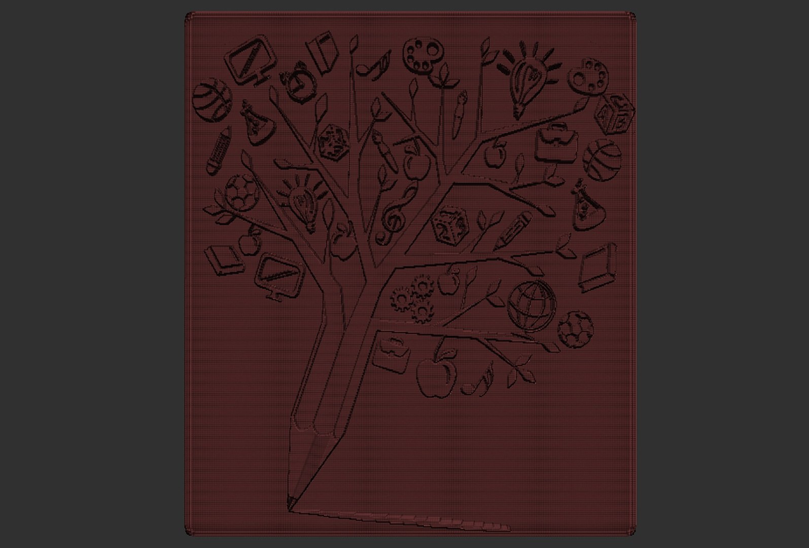 3D model Pen Tree Relief - TurboSquid 1806457