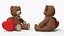 Teddybär Spielzeug Braun mit Herz