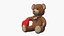 Teddybär Spielzeug Braun mit Herz