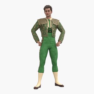 Matador - Bullfighter Rigged Low-poly 3D model