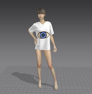 tshirt eye 3D model