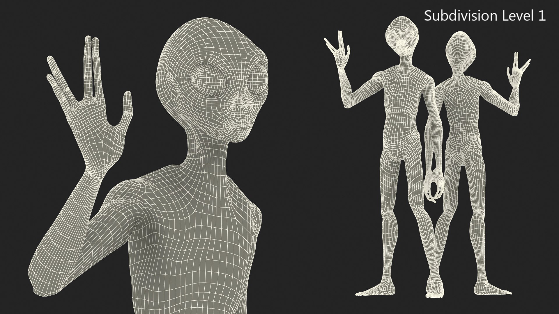 Humanoid Alien Creature Greeting Pose 3D model https://p.turbosquid.com/ts-thumb/yt/FaO9Ch/fC/humanoidaliencreaturegreetingpose3dsmodel015/jpg/1648023990/1920x1080/fit_q87/215d8cee3f82d5d7b3a3f410e92bce1f7d2e755e/humanoidaliencreaturegreetingpose3dsmodel015.jpg