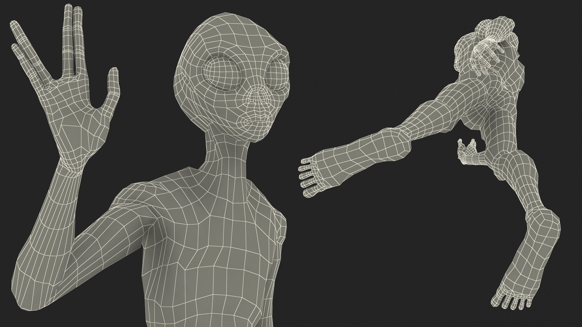 Humanoid Alien Creature Greeting Pose 3D model https://p.turbosquid.com/ts-thumb/yt/FaO9Ch/so/humanoidaliencreaturegreetingpose3dsmodel025/jpg/1648024022/1920x1080/fit_q87/f3ed2175f986afb3970b09584c9eb9869a3da815/humanoidaliencreaturegreetingpose3dsmodel025.jpg