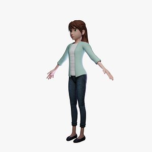 3D Big Daughter rigged 3d model