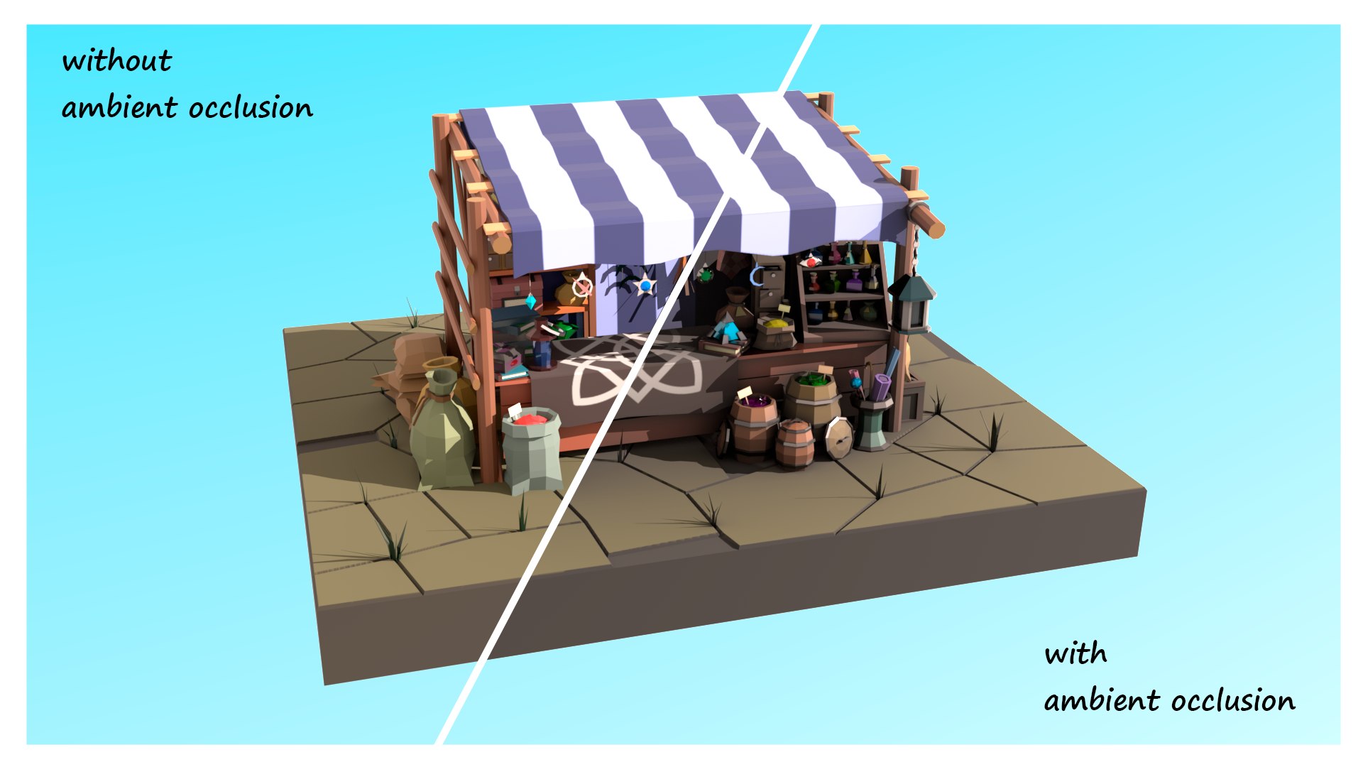 3D Low-poly Magic Items Stall - TurboSquid 1771227