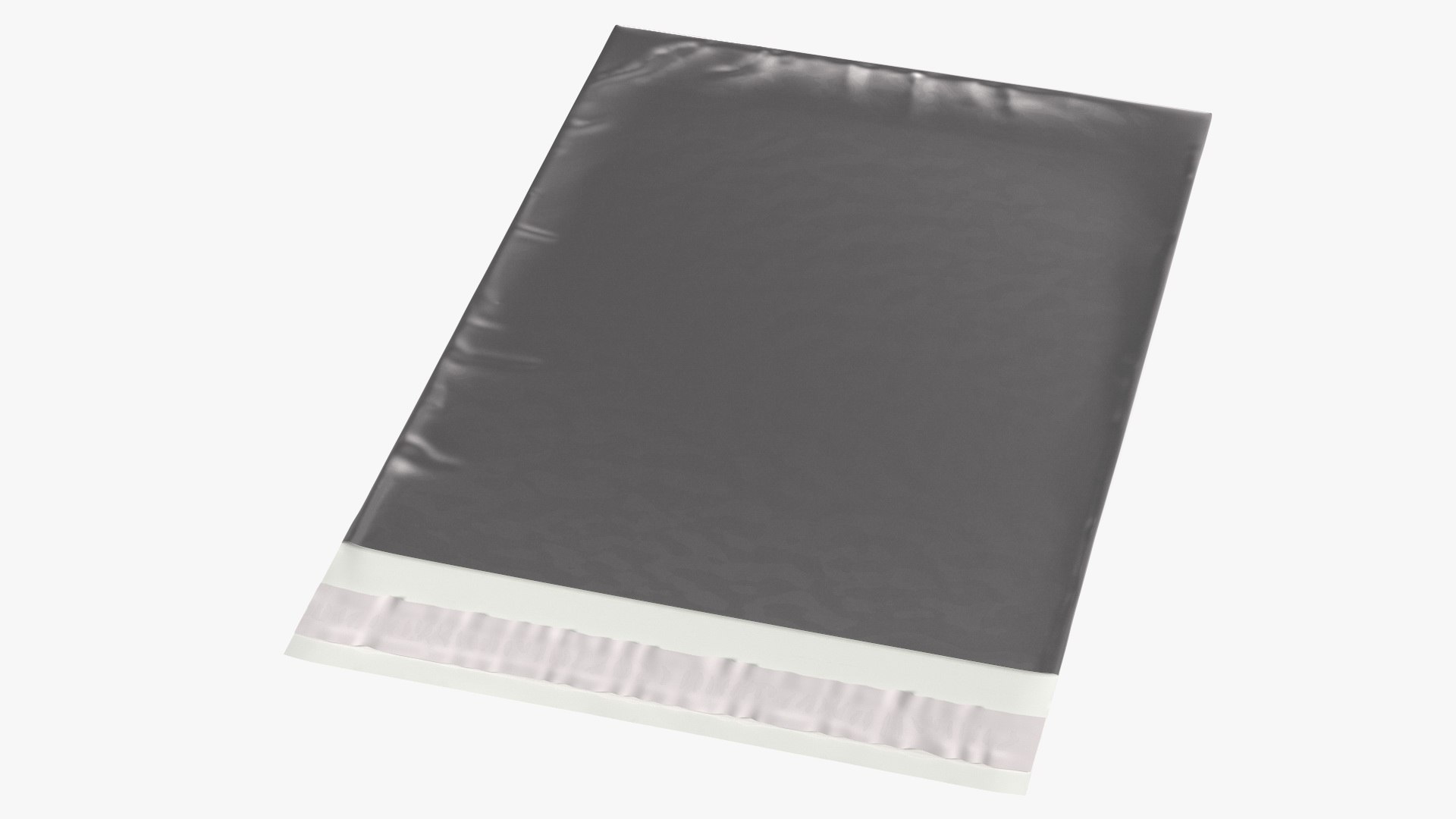 Poly Mailer Plastic Bag Silver Empty 3D model preview