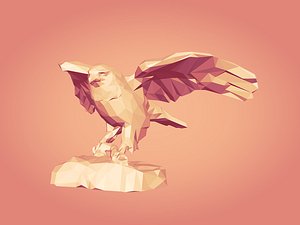Polygonal Eagle Figurine -- Ready for 3D Printing
