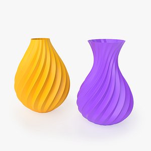 Swirl Vases 3D model