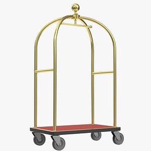 3D Hotel luggage cart 1 model