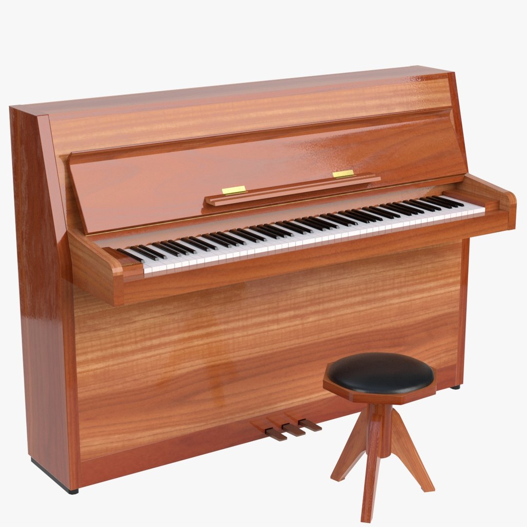 打开立式钢琴3d模型