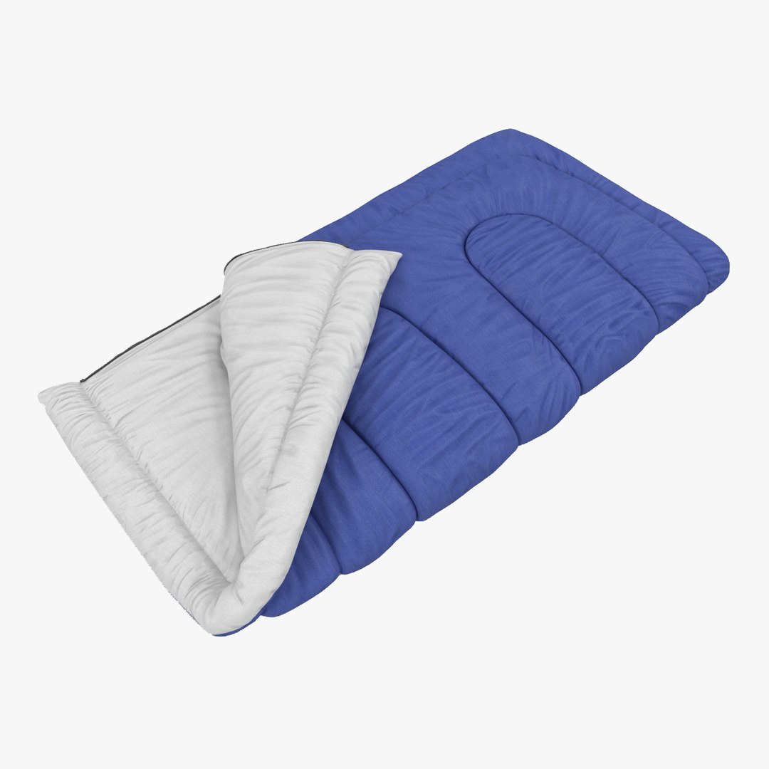 Sleeping Bag Blue 3D model preview