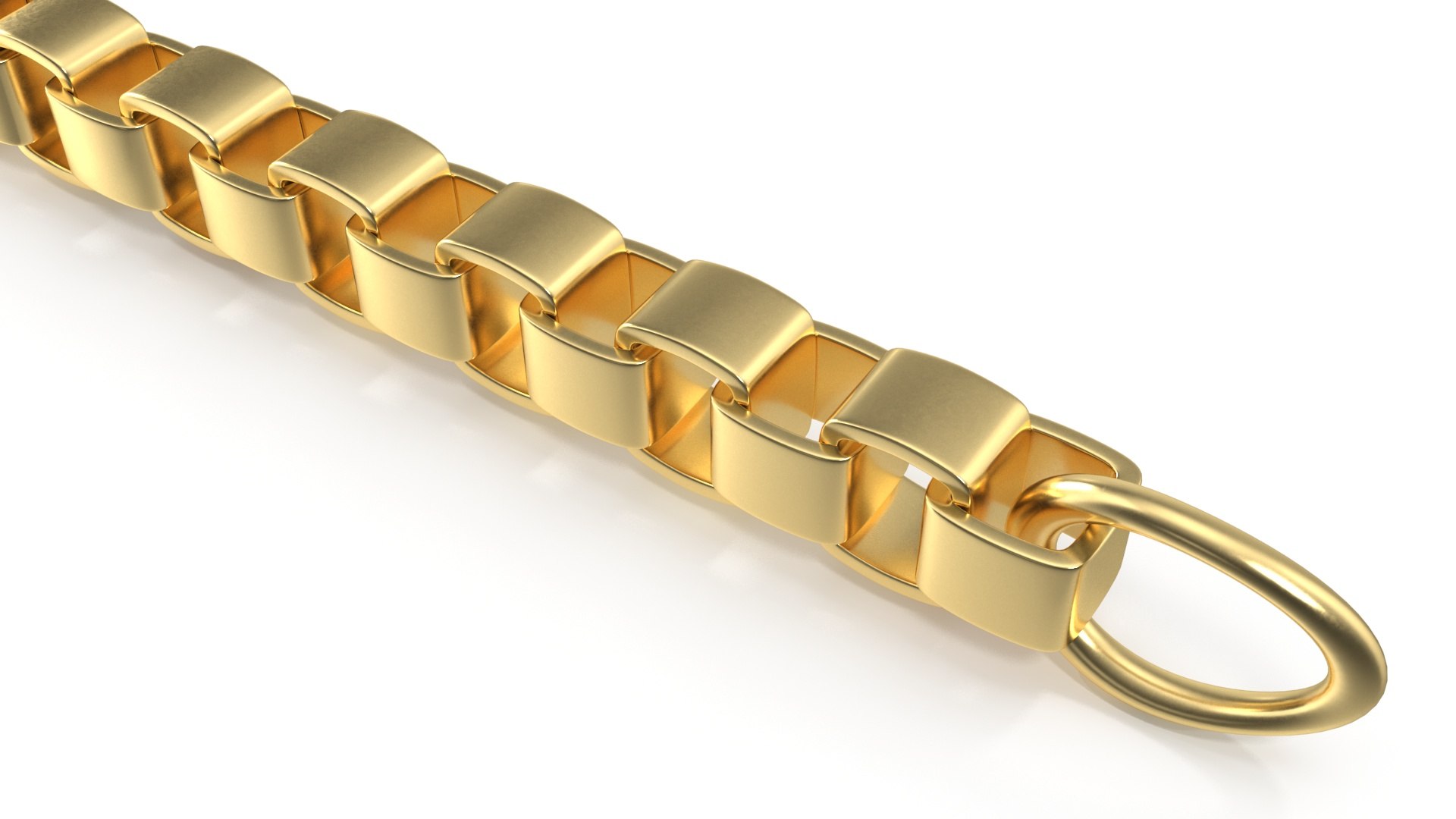 Golden Box Chain 3D Model - TurboSquid 2239782